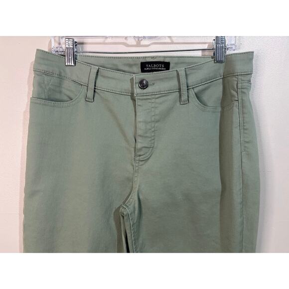 Talbots Sage Flawless Five Pocket Jeans with Button Detailing on Pants Size 10 - Picture 2 of 7